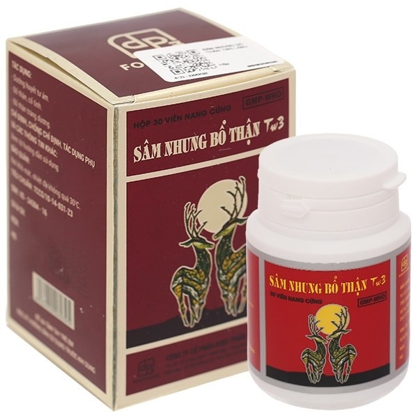 [CHÍNH HÃNG] Sâm nhung bổ thận TW3 (30 viên) (Hộp)