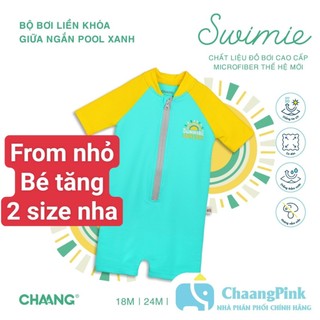 Chaang Bộ bơi liền khóa giữa ngắn Pool  xanh SS2023D05