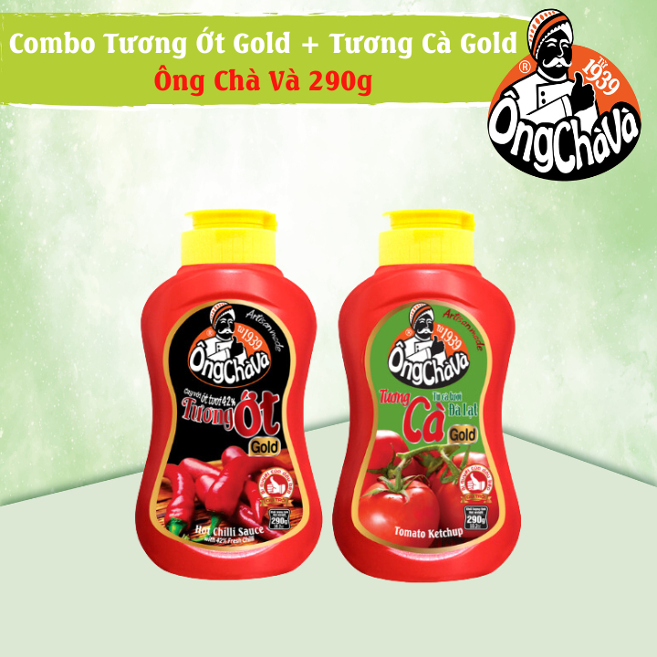 Combo 2 Loại Tương Ông Chà Và Gold (Tương Ớt Gold 290g và Tương Cà Gold 290g)