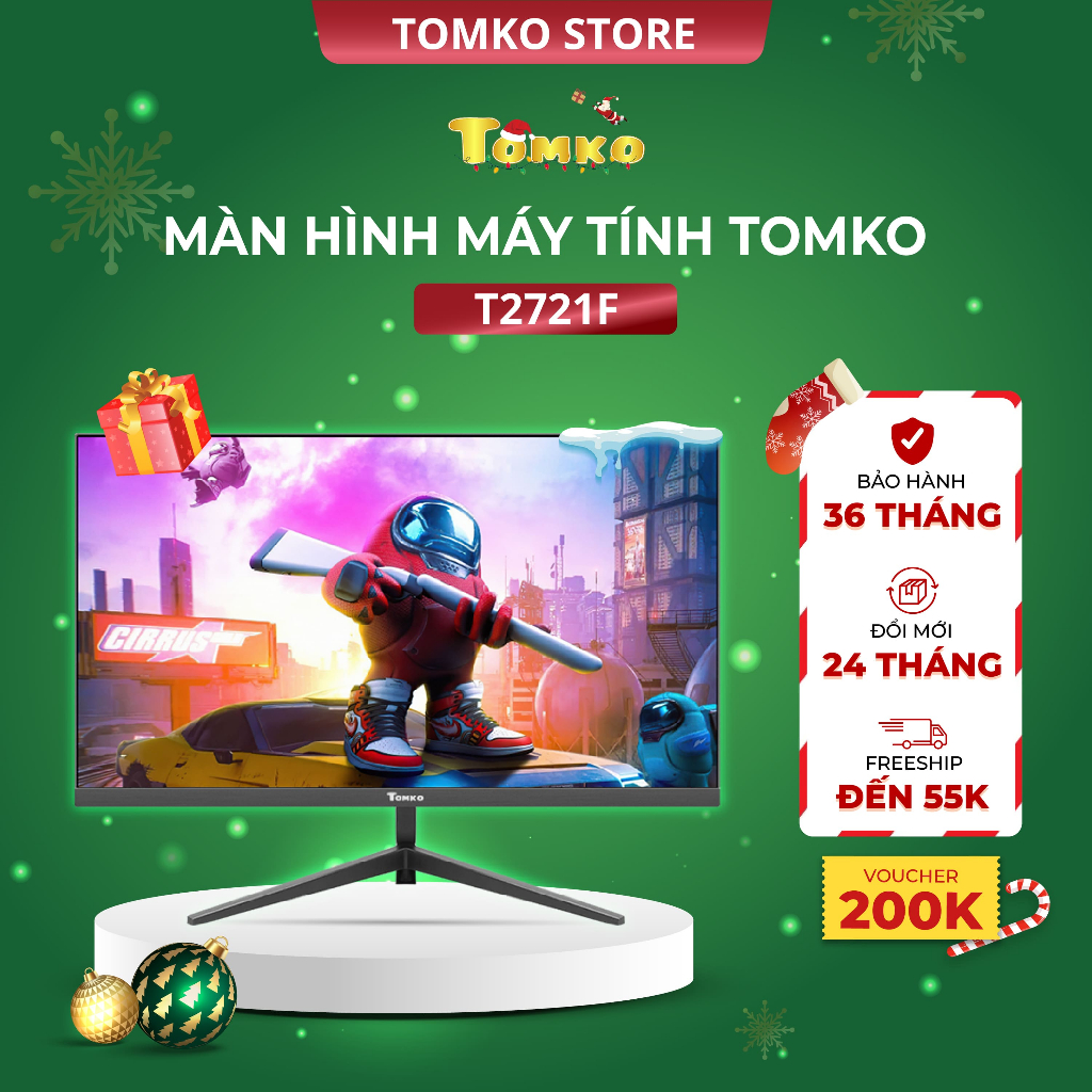 Màn hình máy tính 2K Tomko 27 inch T2721F FHD - Hàng Chính Hãng , CHƠI GAME NGON lại CHIẾN ĐỒ HỌA TỐT - Tomko