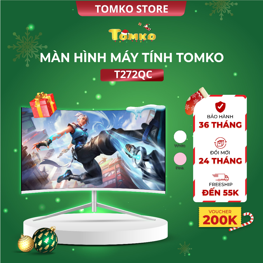 Màn Hình Máy Tính Gaming TOMKO T272QC 27 inch 2k, Tần số quét 165HZ - TOMKO