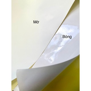 DECAL ĐẾ VÀNG KHỔ A3 / A4 -  DECAL BÓC DÁN