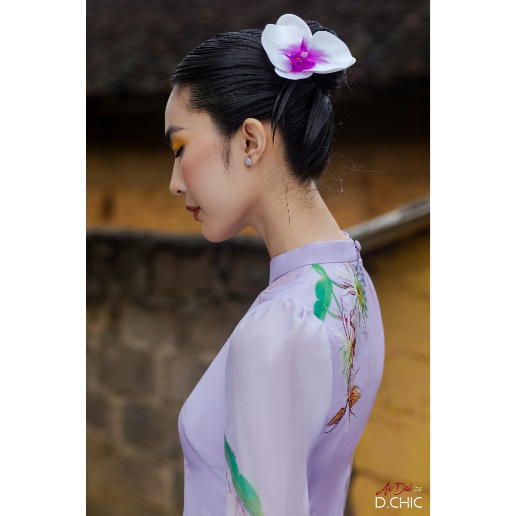 Áo dài Dạ Cẩm D.CHIC MS: 1832461 KHÔNG BAO GỒM QUẦN LỤA