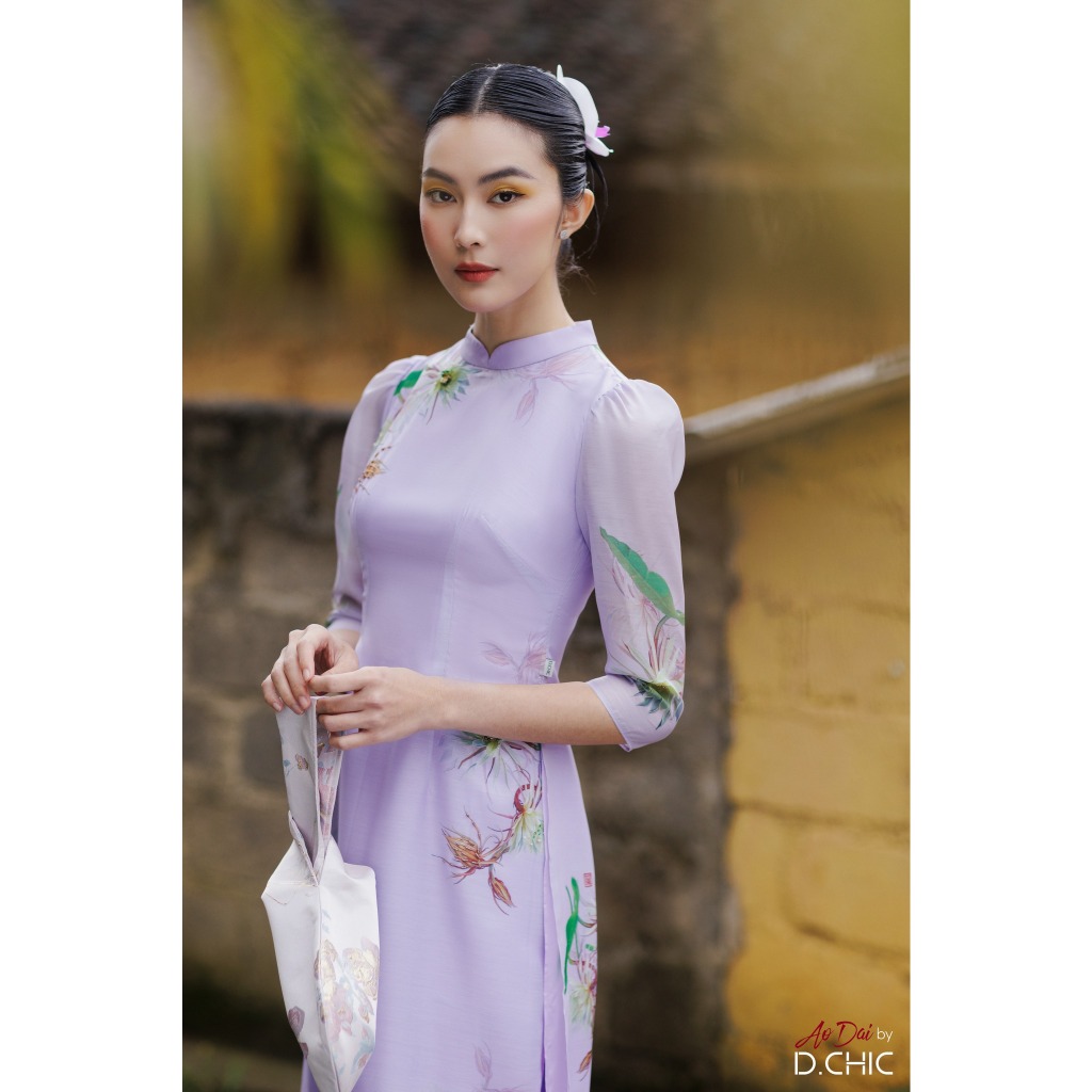 Áo dài Dạ Cẩm D.CHIC MS: 1832461 KHÔNG BAO GỒM QUẦN LỤA