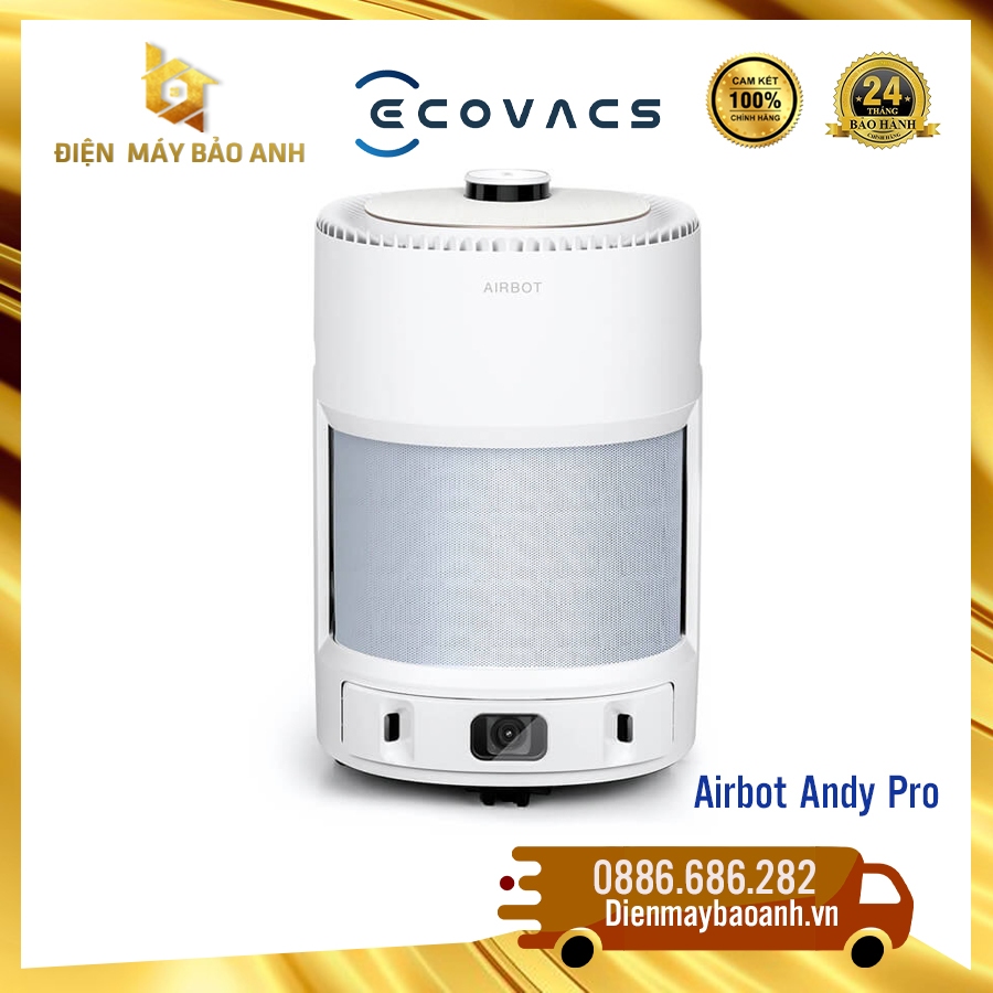 Robot ​Ecovacs Airbot Andy Pro lọc không khí, Bảo hành chính hãng