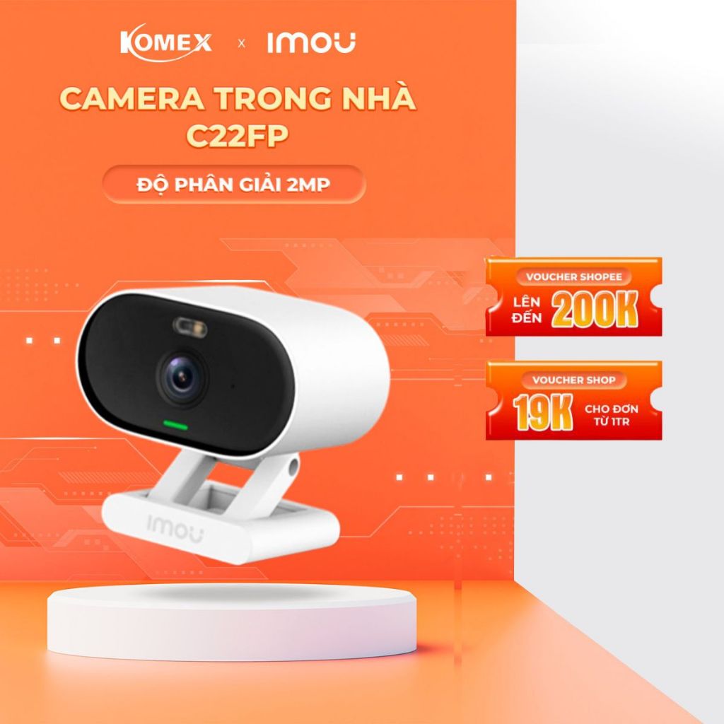 Camera Imou Versa C22FP Wifi Trong nhà Full HD, Tự động Phát hiện người, Có Mic Thu, Còi báo động