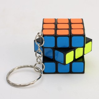 Móc khóa hình rubik. móc khóa mặt hình khối rubik 3x3x3 mini 3cm giảm căng thẳng cho trẻ em