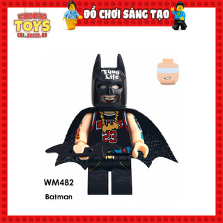 Xếp hình MInifigure Nhân vật siêu anh hùng Batman Thug Life - Đồ chơi lắp ghép sáng tạo - WM482