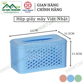 Hộp đựng giấy vuông to 2744, hộp đựng khăn giấy giả mây chữ nhật 2734, hộp khăn giấy chữ nhật 2705 việt nhật - tadahome
