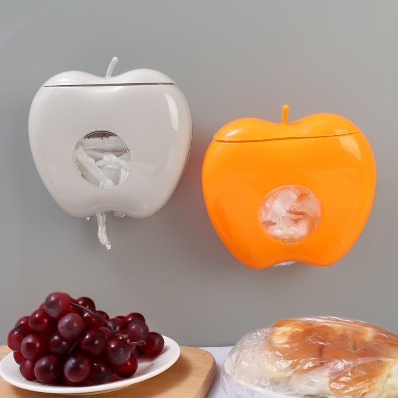 PVN55560 Hộp đựng màng bọc thực phẩm hình quả táo treo tường tiện lợi