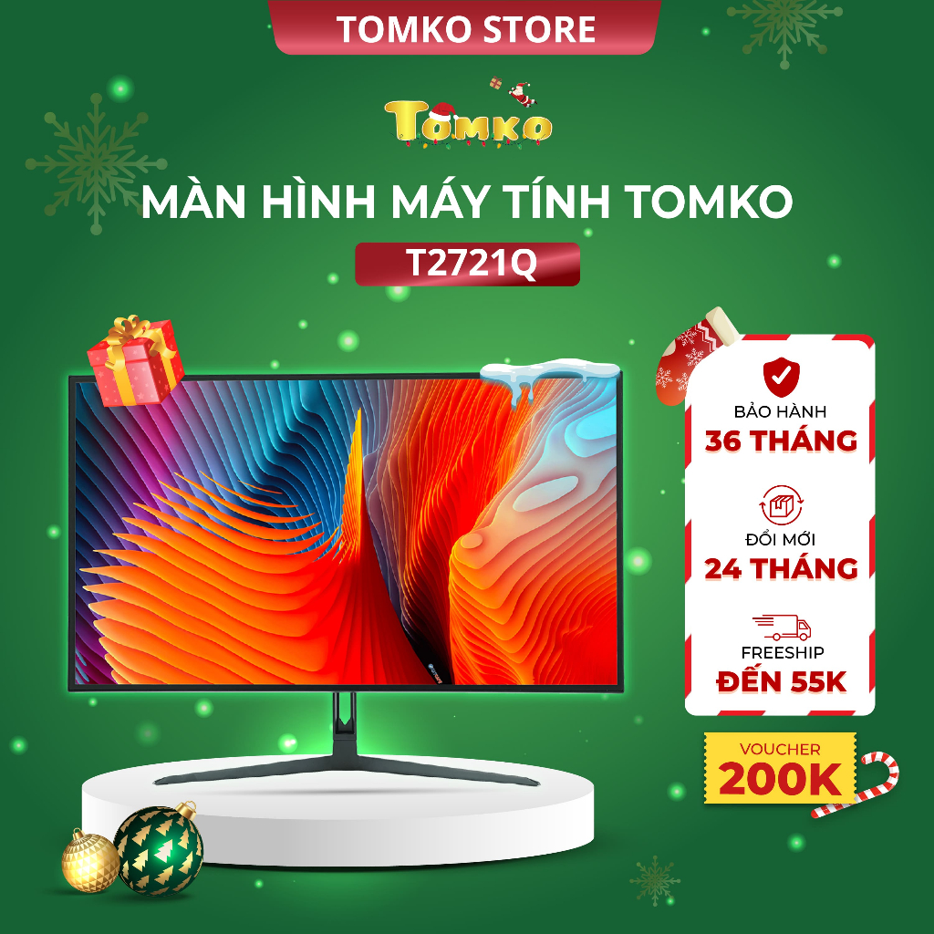 Màn hình máy tính 27inch Tomko tần số quét 75, 144Hz tấm nền IPS, VA , Bảo hành 36 tháng - Chính hãng Tomko