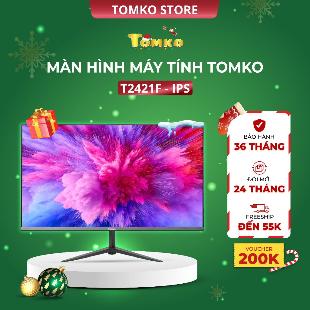 Màn hình máy tính Tomko T2421F 24 inch full viền IPS 75Hz, Tomko Monitor hàng chính hãng, bảo hành 36 tháng - Tomko