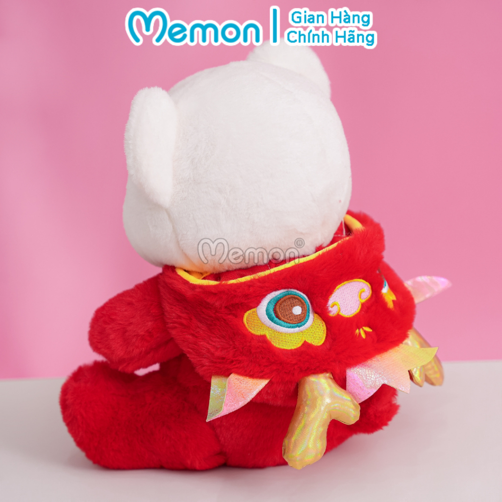 Gấu Bông Lena Cosplay Rồng Đỏ Quà Tặng Tết Năm Mới Giáp Thìn 2024 Đáng Yêu Cao Cấp Memon