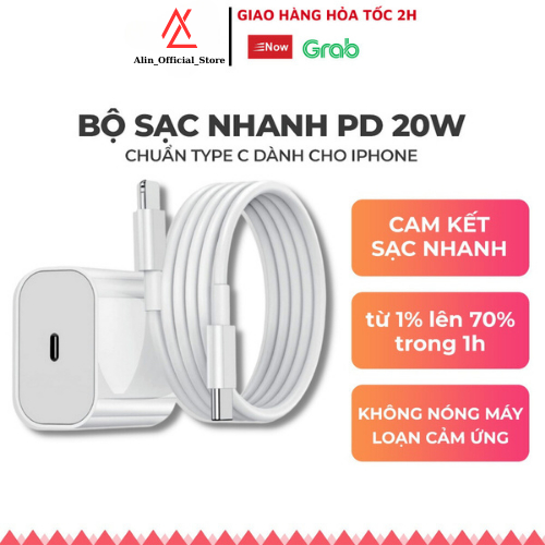 Bộ sạc nhanh PD 20W, Củ Cáp Sạc Nhanh , Chống Cháy Nổ, cam đoan vận tốc Sạc HOT ALIN_OFFICIAL_STORE