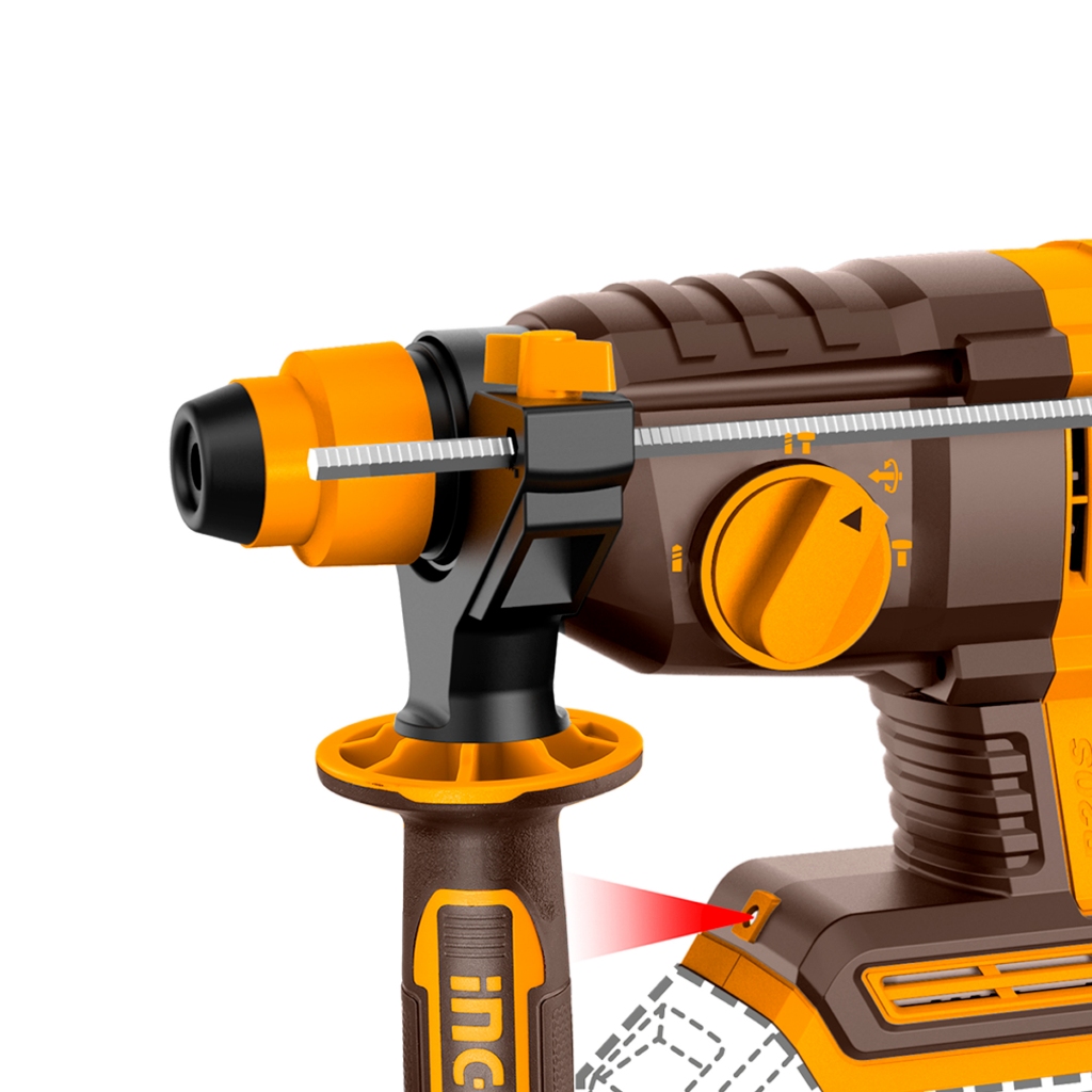 Máy khoan bê tông dùng pin 20V  INGCO CRHLI20208 lực búa 2J kèm 3 mũi khoan 6,8,10mm 1 mũi đục