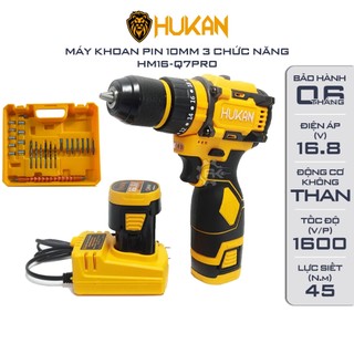 Máy khoan pin HUKAN Q7PRO, Động cơ Không chổi than, 3 Chức năng, 10mm, Tặng 24 Phụ kiện
