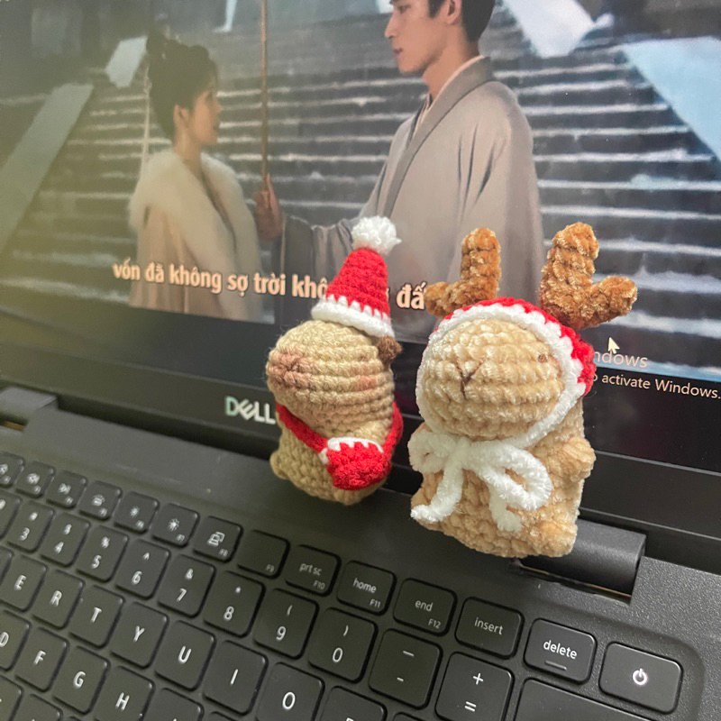 Móc khoá Capybara (nhiều mẫu) - Len handmade - Ling's crochet