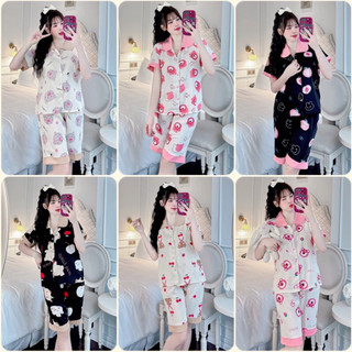 Đồ bộ Pyjama nữ lụa mango, Bộ lửng Chun's xịn nhiều hoạ tiết xinh ❤