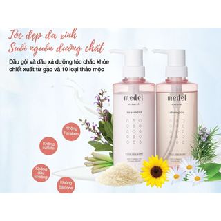 Bộ dầu gội đầu - chăm sóc da mặt Medel Natural