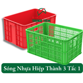 Sóng nhựa bít hở 3t1 hiệp thành, rổ vuông lớn tem mác hàng chuẩn