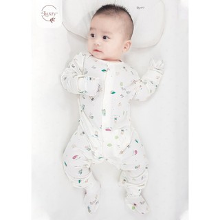 Body dài tay Luxry vải sợi tre họa tiết dễ thương cho bé