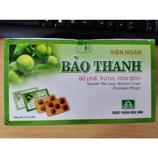 Viên ngậm Bảo Thanh có đường túi 5 viên ngậm