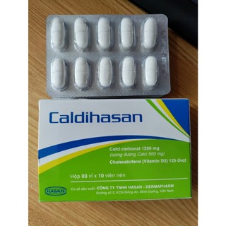 Bổ sung calci và vitamin D3 CaldiHasan hộp 30 viên