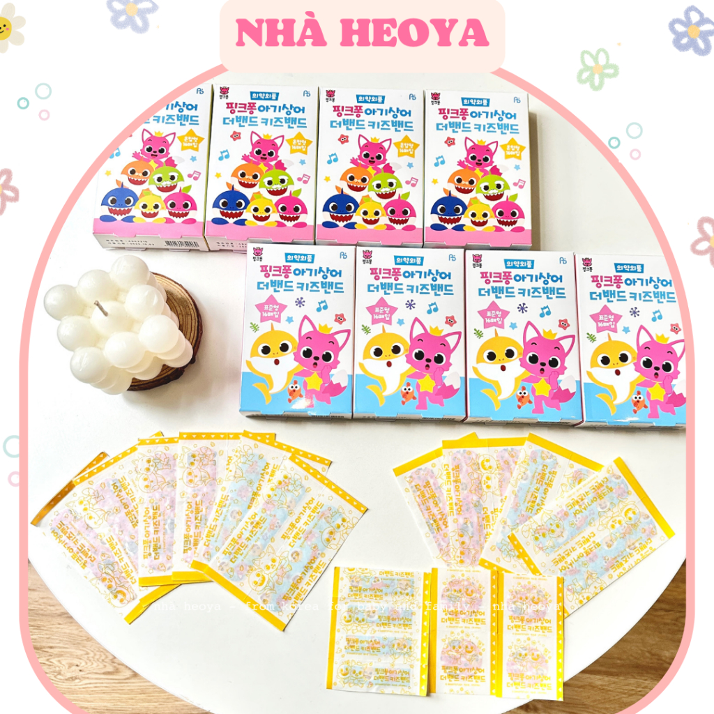 BĂNG KEO CÁ NHÂN PINKFONG BABY SHARK HÀN QUỐC