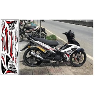 Tem exciter 50 - 135 lc v7 trắng đỏ đen