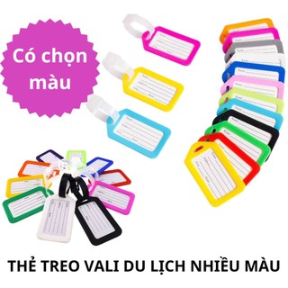 Thẻ nhựa treo vali, hành lý du lịch chống thất lạc có dây đeo