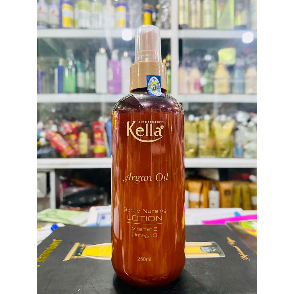 Xịt dưỡng kella ,sữa dưỡng kella phục hồi tóc tư tổn ARGAN OIL kellanâu 250ml