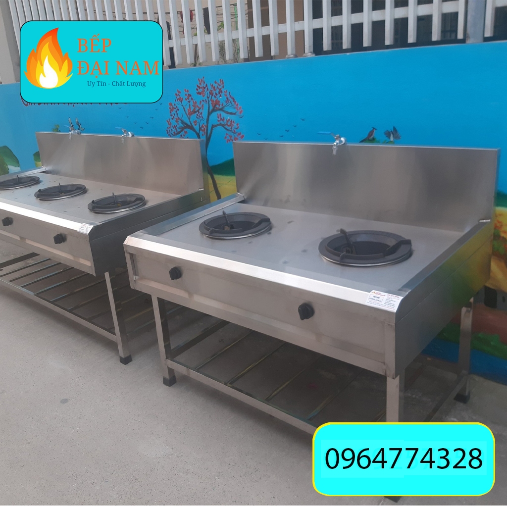 Bếp á 2 họng công suất lớn cực mạnh lượng tiêu thụ gas thấp, bếp á công nghiệp không han gỉ bảo hành 12 tháng