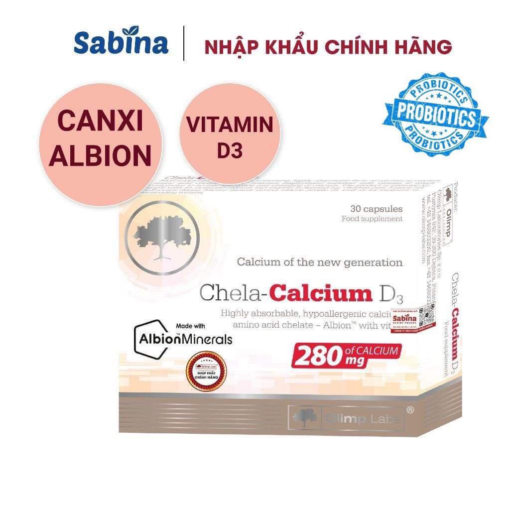 Thực phẩm bảo vệ sức khoẻ Chela Calcium D3 ( Olimp labs) Canxi cho bà bầu