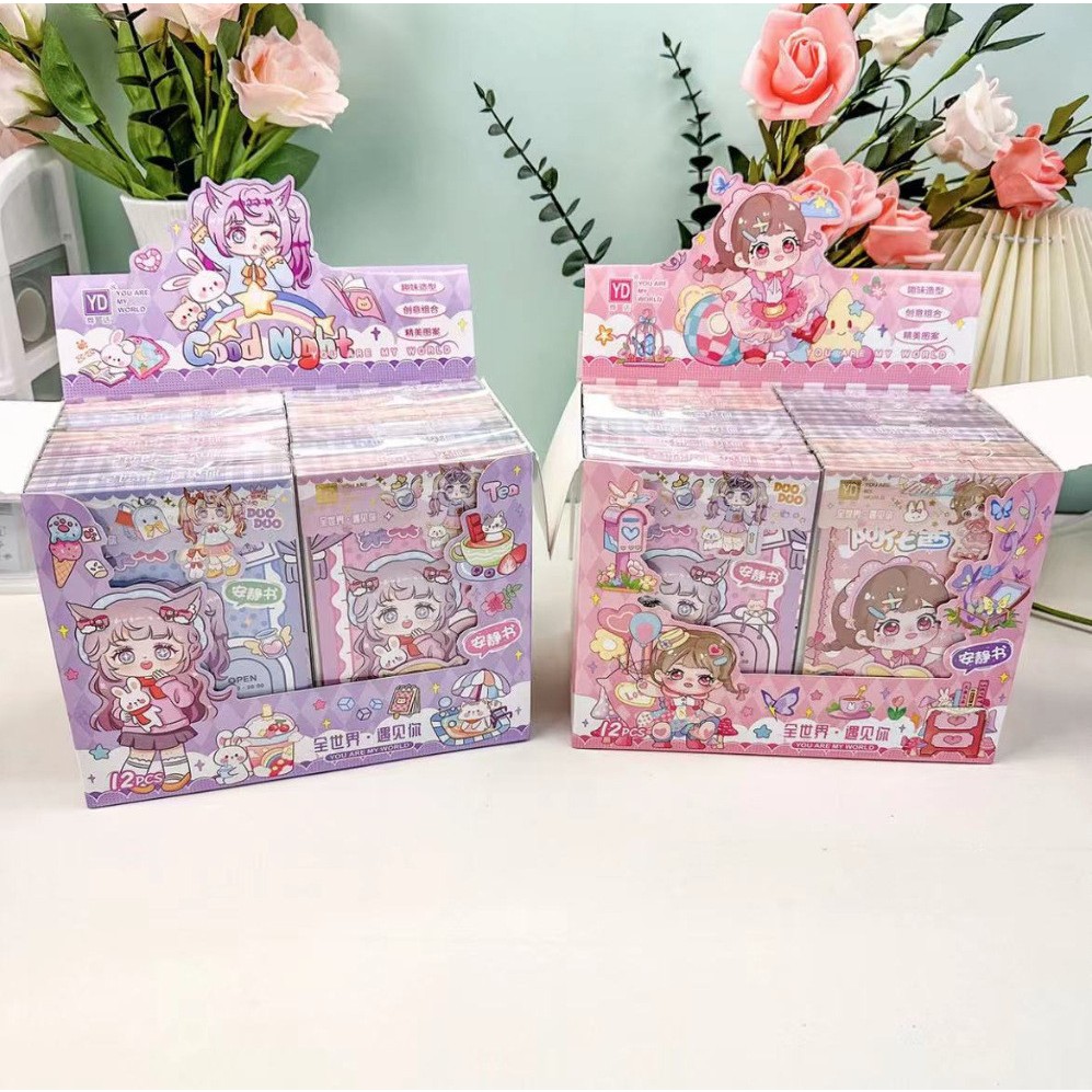 Đồ Chơi Sách Thủ Công tự làm công chúa có kèm hộp Hoạt Hình Sáng Tạo Cho Trẻ Em phù hợp làm HỘP QUÀ, QUÀ TẶNG NOEL, TẾT