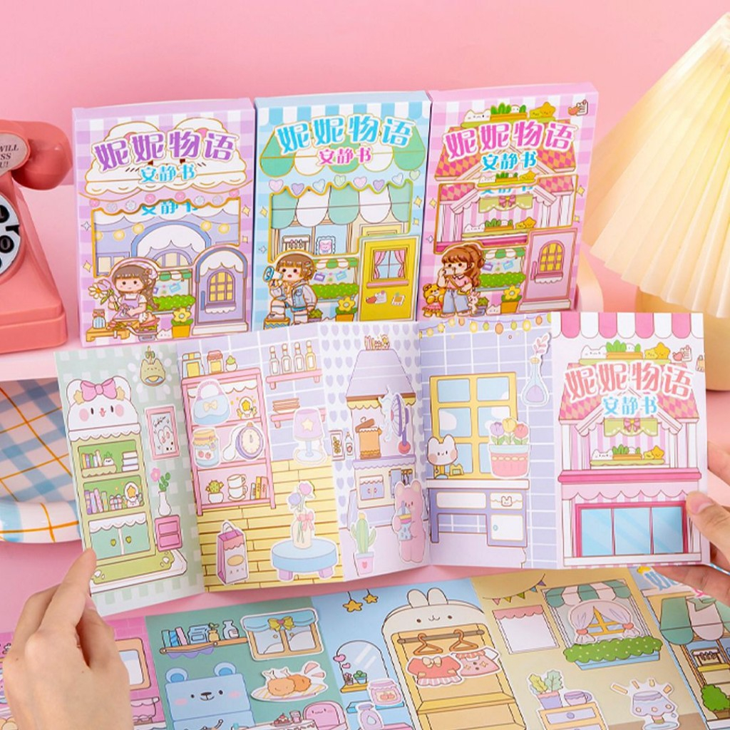 Đồ Chơi Sách Thủ Công tự làm công chúa có kèm hộp Hoạt Hình Sáng Tạo Cho Trẻ Em phù hợp làm HỘP QUÀ, QUÀ TẶNG NOEL, TẾT