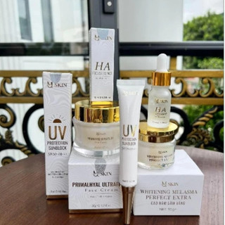 Combo Bộ 4 Sản Phẩm Sâm Vàng (Kem Face + Cao Nám + Serum + Kem Chống Nắng )- MQSKIN