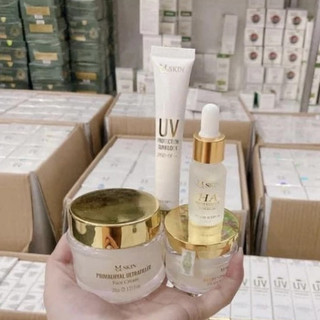 Combo Bộ 4 Sản Phẩm Sâm Vàng (Kem Face + Cao Nám + Serum + Kem Chống Nắng )- MQSKIN