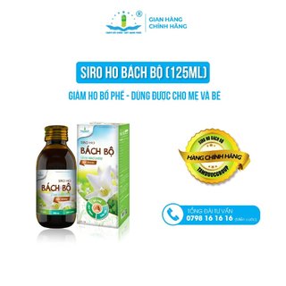 Siro Ho Bách Bộ Mom And Baby (125 ml) - Hỗ trợ giảm ho, bổ phế, tiêu đàm - Tâm Dược