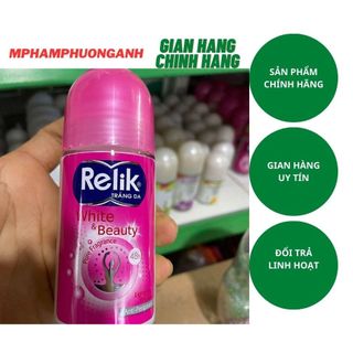 Lăn khử mùi relik trắng da 48h chai lớn 50ml