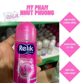 Lăn khử mùi relik trắng da 48h chai lớn 50ml