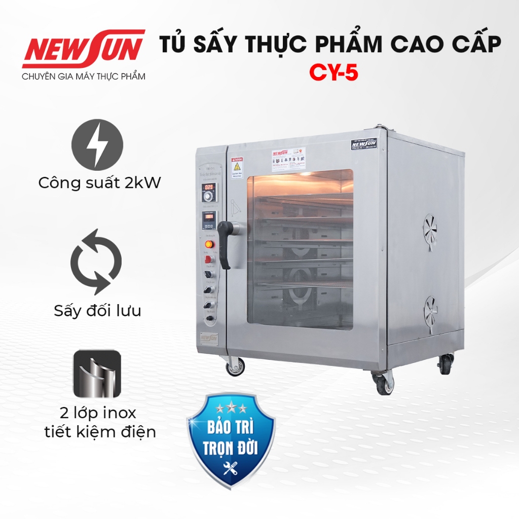 Tủ sấy thực phẩm cao cấp CY-5 NEWSUN - (Gía bán chưa bao gồm phí Newsun vận chuyển)