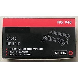 Nẹp giấy acco sắt 8cm (Hộp 50 Cái) - 1 hộp