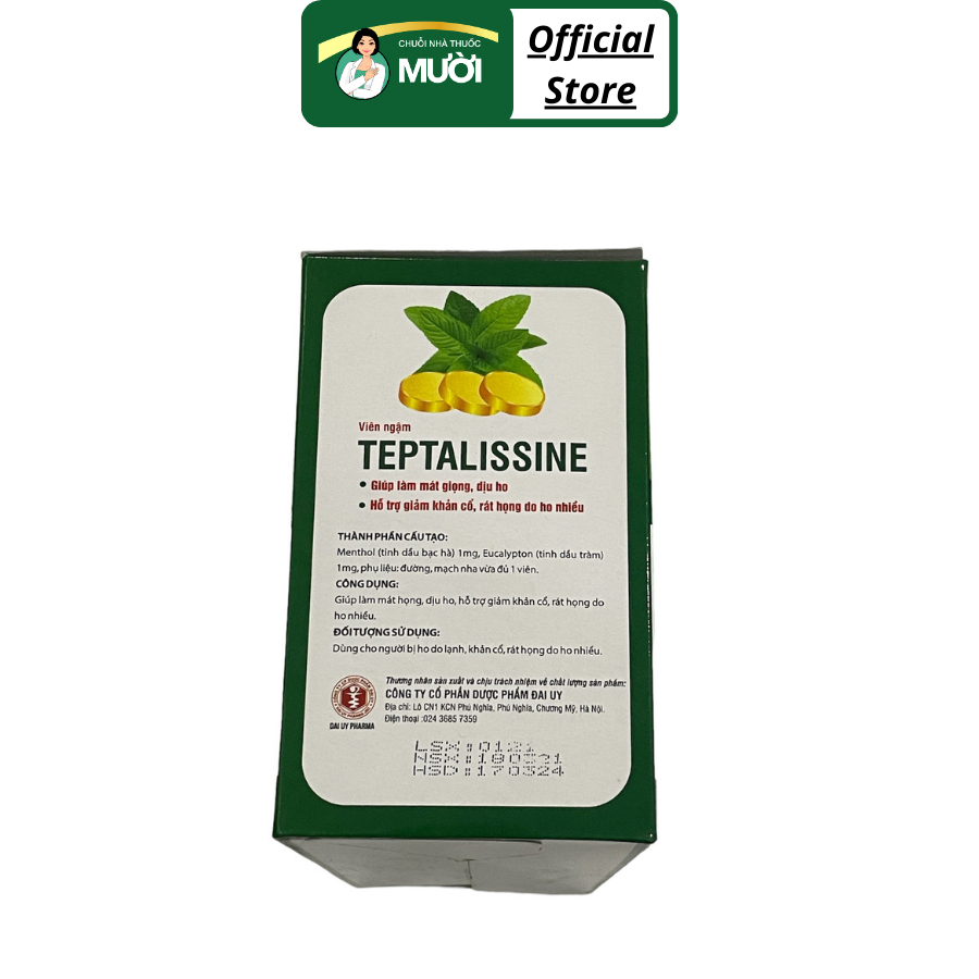 Viên ngậm ho Teptalissine hộp 200 viên
