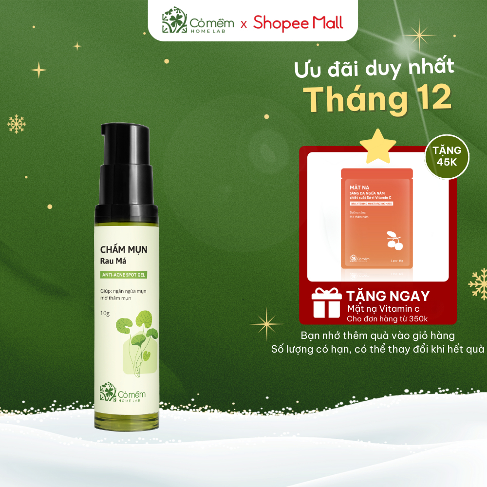 Chấm Mụn Rau Má Giảm Mụn Và Mờ Thâm Cỏ Mềm 10g