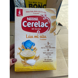 Date 5 24 Bột Ăn Dặm Nestle Cerelac lúa mì sữa hộp 200g- có ship hỏa tốc