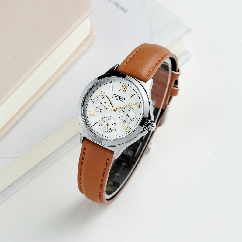 Đồng hồ Casio nữ LTP-V300L-7A2UDF dây da chính hãng