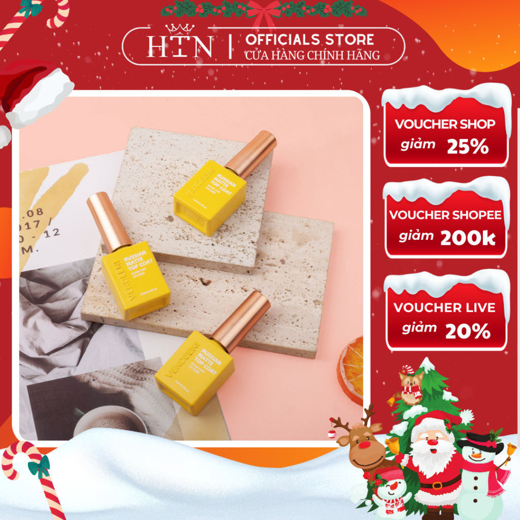 Top Lì Tráng Gương Không Lem Vendeeni Chính Hãng 15ml 1585
