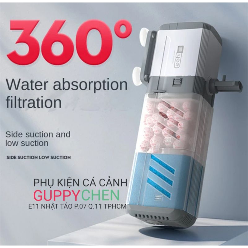Máy Bơm Chìm Lọc Nước YEE - Máy Lọc Nước Tích Hợp Bơm Cho Bể Cá [6w, 8w, 12w]