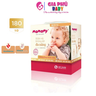 Khăn khô Mamamy hộp 180 tờ ( khăn khô đa năng ) ( 180 tờ ) hàng chính hãng