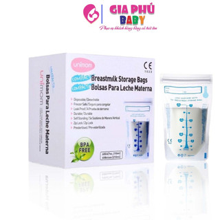 Túi trữ sữa Unimom hộp 60 túi (210ml) hàng chính hãng đảm bảo chất lượng